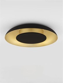 Plafoniera LED design modern EPOSI negru/auriu D-40cm