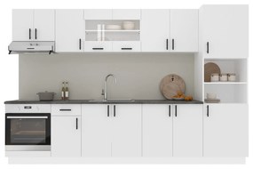 Set Bucatarie Karo V30, Alb, Blat Thermo 28 mm, L 320 cm