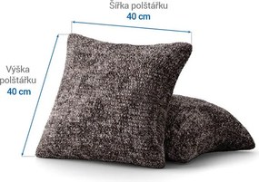 Gaico Huse bielastice MARMO maro feţe de pernă 2 buc (40 x 40 cm)