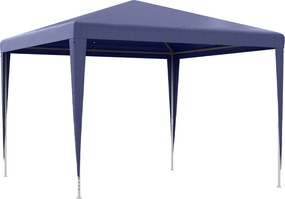 Outsunny Cort de Grădină cu 4 Orificii de Drenaj, Funii și Șuruburi,  293x293 cm, Albastru Închis | Aosom Romania
