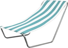 Sezlong pliabil de plaja SAND, dungi turcoaz