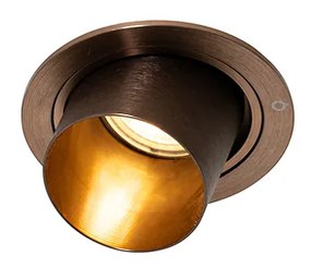 Spot încastrat modern, bronz închis, rotund, orientabil - Installa