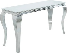 Consola Modern Barock 145cm, alb/ argintiu