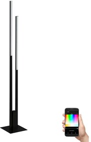 Lampadar LED RGBW dimabil FRAIOLI-Z 2xLED/16W/230V negru Eglo 900082