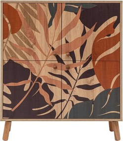 Dulap multifunctional, Vella, Palm, 95 x 111 x 36 cm, pal melaminat, multicolor