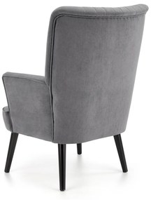 Fotoliu tapitat Delgado Velvet gri – H100 cm