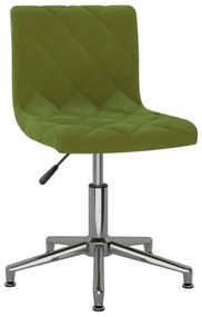 3086462 vidaXL Scaune de masă pivotante, 4 buc., verde deschis, catifea