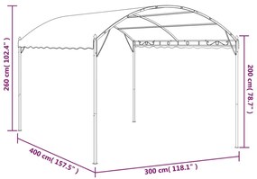 Pavilion, gri taupe, 4x3x2,6 m, 180 g m   Gri taupe