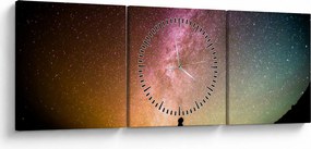 Tablou - cerul plin de stele (cu ceas) (90x30 cm)