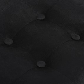 Taburet pliabil negru ZAREX VELVET L