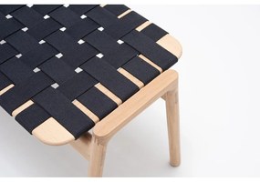 Bancă negru/natural Klupa - Gazzda