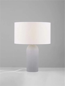Veioza/Lampa de masa decorativa AMMOS alb/gri