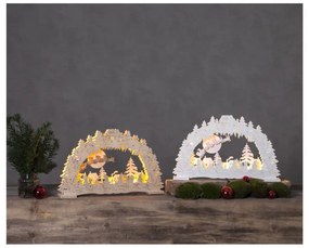 Decorațiune luminoasă cu LED Star Trading Ulm, înălțime 27 cm, alb
