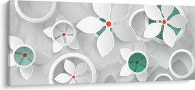 Tablou abstracției florale (120x50 cm)