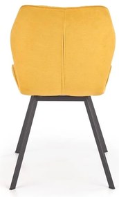 Scaun de bucaterie Debora, galben/negru