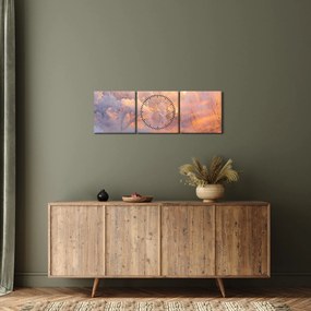 Tablou - Zori geroase (cu ceas) (90x30 cm)