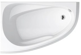 Cada baie pe colt Cersanit Joanna New, 150 x 95 cm, asimetrica, orientare stanga, alba 1500x950 mm, Stanga