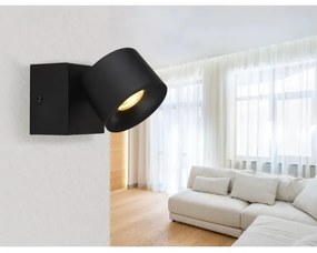 Spot LED de perete Globo 56961-1B RAE LED/6W/230V negru