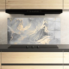 Panou Sticla Bucatarie, 60x150cm, Protectie aragaz, Antistropi, Termorezistent, Abstracte, Marble, Abstract Illusion