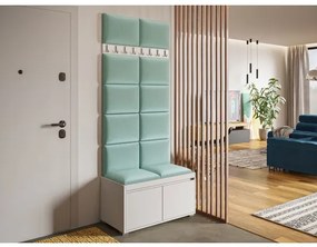 Mobilier pentru hol Kendora 80 (cu 12 buc panouri tapițate Pazara 40x30) (manila 11). Promo -16%. 1054007