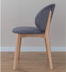 Scaun lemn masiv Nagy Gray Fag Tapițat, 51 × 46 × 79 cm