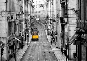 Fototapet - Tramvaj galben (152,5x104 cm)