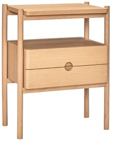 Noptieră în culoare naturală cu aspect de lemn de stejar Appeal – Hübsch