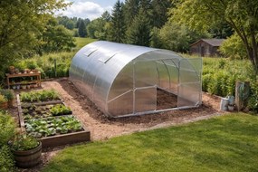 GAUDI 4x14 — Sera Modula din otel si policarbonat, Lățime 4 m, Lungime 14 m (56 m²),