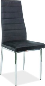 Scaun H261, negru, stofa catifelata, 40x38x96 cm
