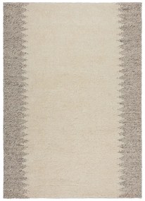 Covor crem țesut manual din amestesc de lână 160x230 cm Minerals Border – Flair Rugs
