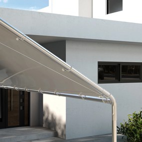 Outsunny Acoperiș pentru Carport 10 x 20 ft, Prelată de Schimb Rezistentă la UV cu Corzi Elastice, Albă | Aosom Romania