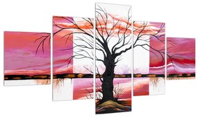 Tablou cu pictura copacului (125x70 cm), în 40 de alte dimensiuni noi
