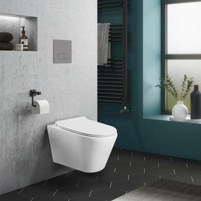 Toaletă Ride montată pe perete, fără margine