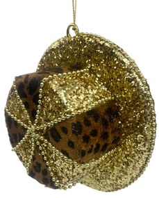 Glob de Craciun Leopard Hat 12cm