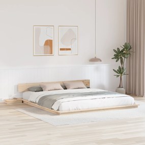 vidaXL Cadru de pat cu mese de noapte 180x200cm Lemn masiv