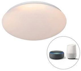 Plafoniera modernă inteligentă albă 38 cm cu LED și RGB - Iene