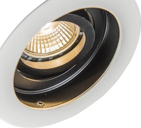Spot încastrat inteligent alb cu oțel, inclusiv Wifi GU10 - Rondoo