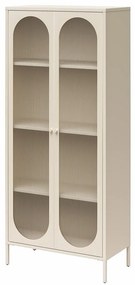 Vitrină crem din metal 80x186x40 cm Luna – Støraa