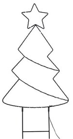 Solight 1V290 - Decorațiune LED de exterior pentru Crăciun, 85 LED, 3xAA, IP44, lumină caldă, în formă de brad