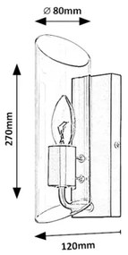 Aplică pentru baie Rabalux 75029 TEODORO 1xE14/12W/230V crom
