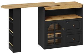 Dulap sideboard rotativ 360°, Negru | Aosom Romania