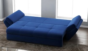 Canapea extensibilă dumonde cu ladă de depozitare si sezut confortabil din spuma high-density, Loana Royal Blue 250x100 cm