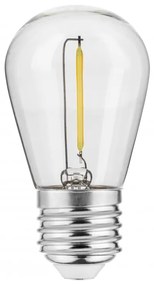 Bec cu filament E27, cu lumină albă caldă 0,5 W – GTV
