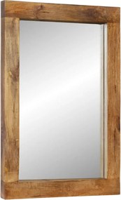 vidaXL Oglindă, 70x50 cm, lemn masiv de mango și sticlă