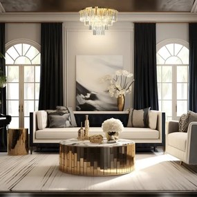 Plafonieră MILANO 9xE14/40W/230V auriu