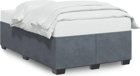 vidaXL Cadru de pat fără saltea, gri închis, 120x200 cm, catifea
