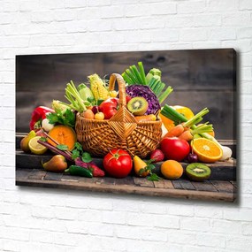 Tablou canvas Un coș de legume fructe