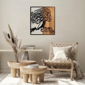 Accesoriu decorativ de perete din lemn Tree Woman - 290