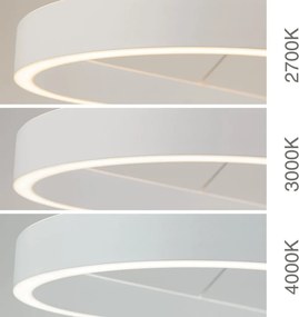Lustra LED ovala iluminat sus si jos CARRARA alb