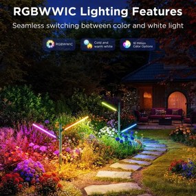 SET 2x lampă LED RGBICWW dimabilă de exterior Govee LED/36W/230V IP66 2700-6500K Wi-Fi